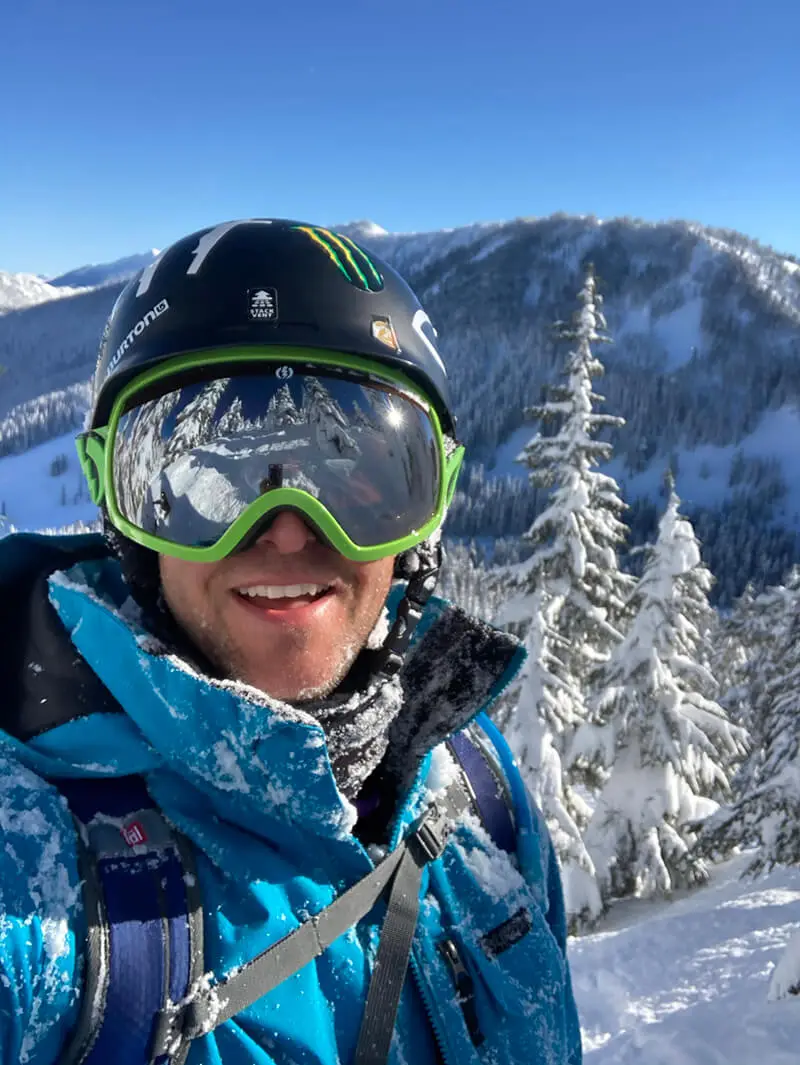 Dr. Nate Porcher snowboarding
